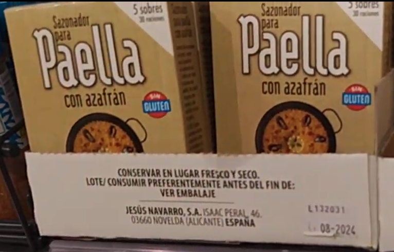 Sazonador de paella sin gluten